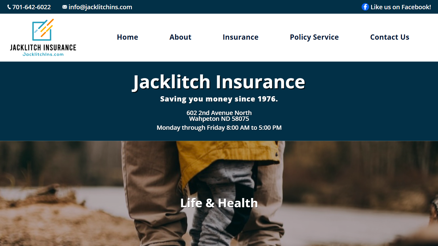 Jacklitch Insurace desktop screenshot