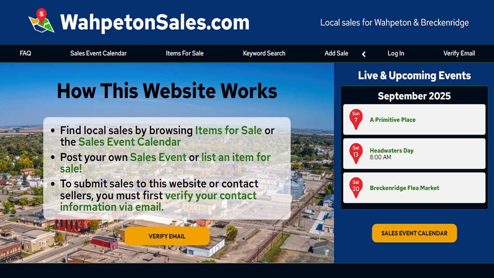 WahpetonSales.com desktop screenshot