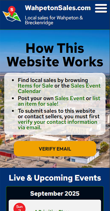WahpetonSales.com mobile screenshot