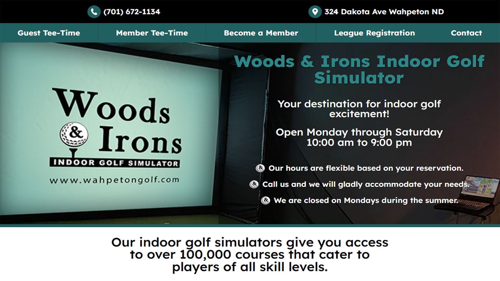 Woods & Irons desktop screenshot